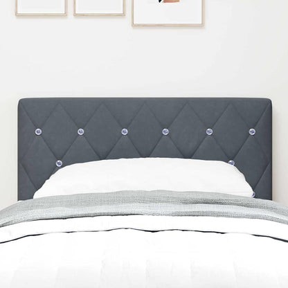 Testiera in Velluto con testiera Grigio scuro 80 cm Velluto