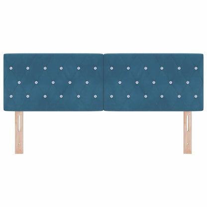 Testiera in Velluto con testiera Blu scuro 140 cm Velluto