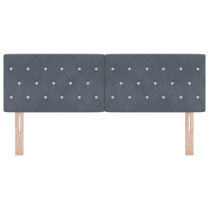 Testiera con testiera Grigio scuro 160 cm Pelle Sintetica