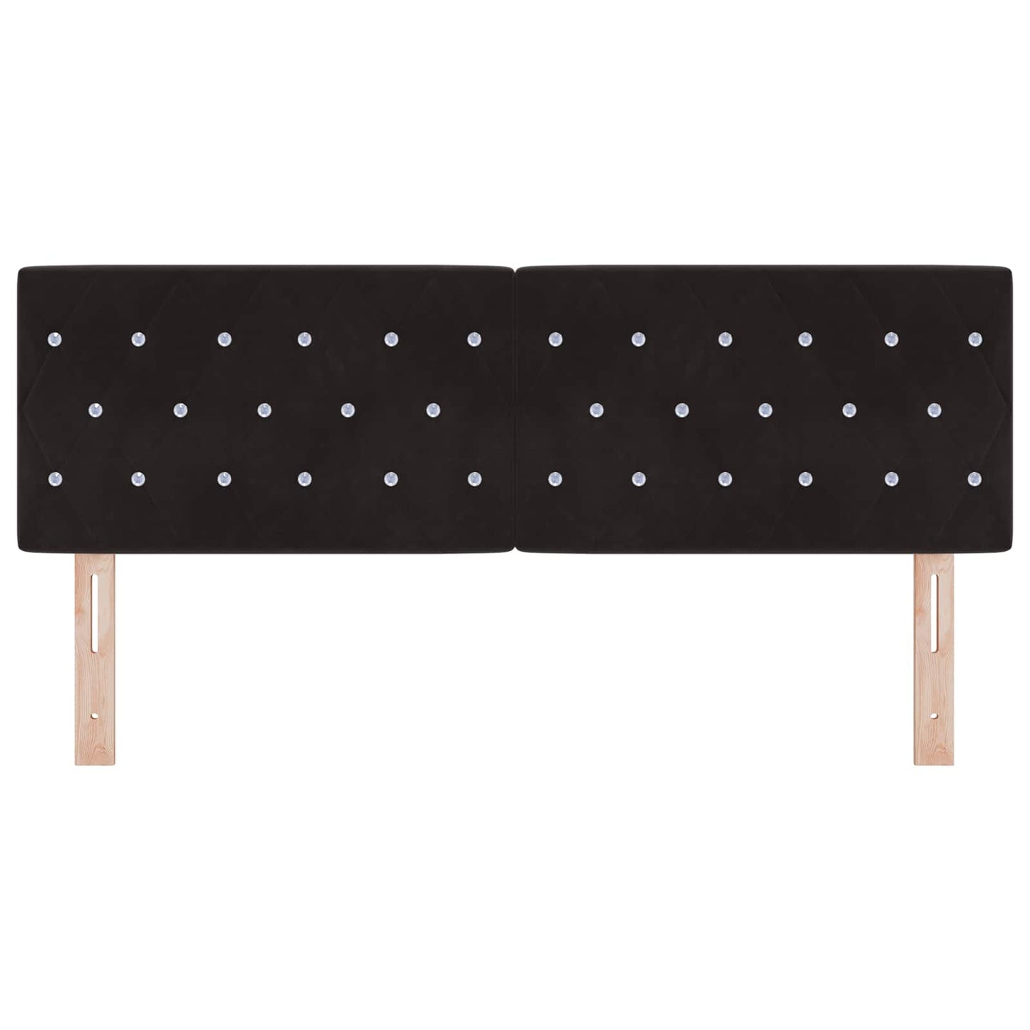 Testiera Nero 160 cm Velluto | homemem39