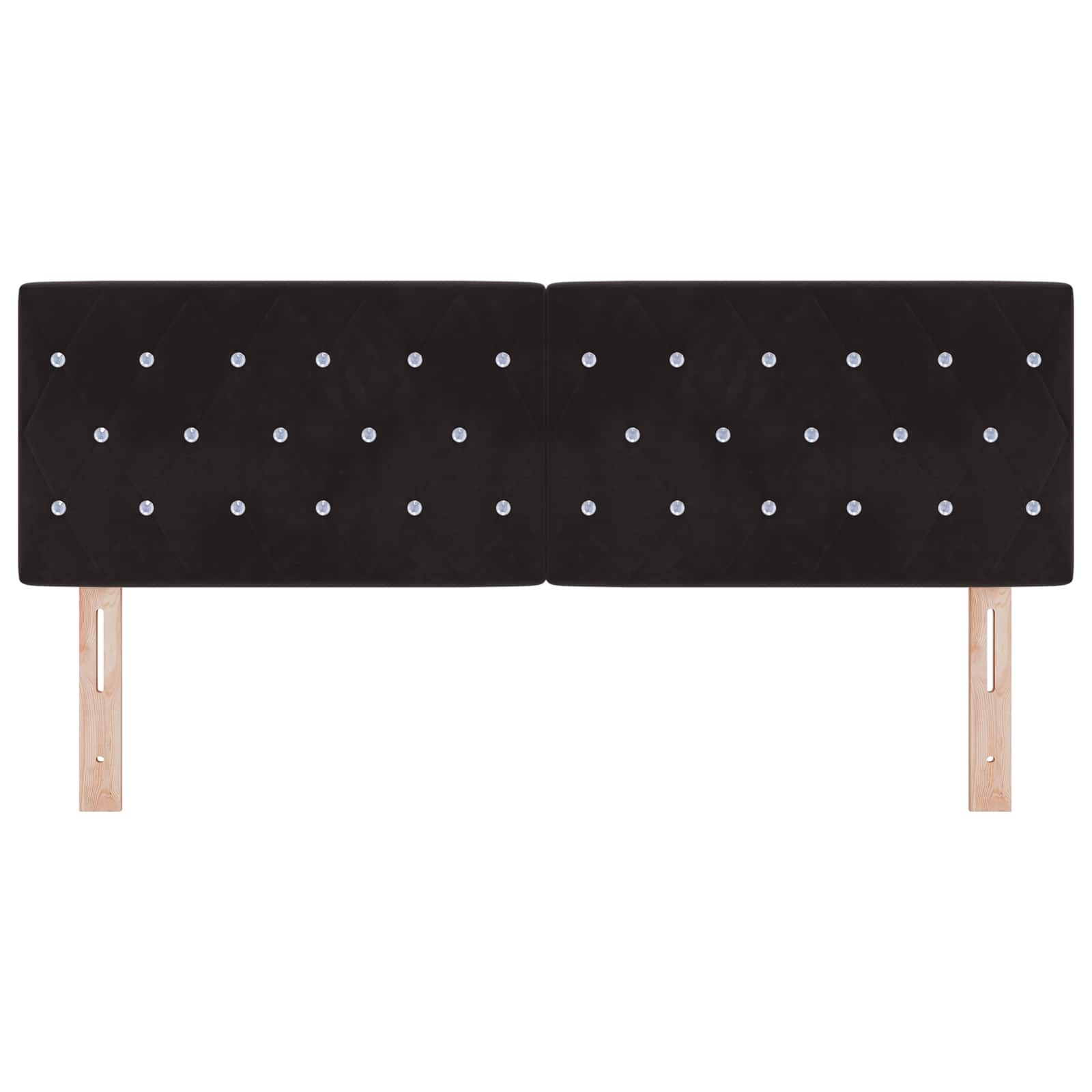 Testiera Nero 160 cm Velluto | homemem39