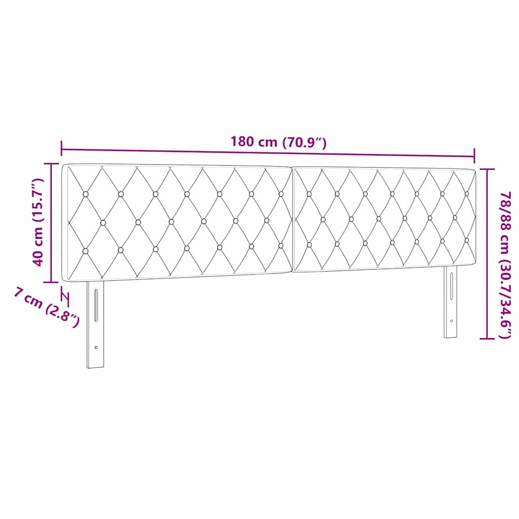 Testiera Grigio scuro 180 cm Velluto | homemem39