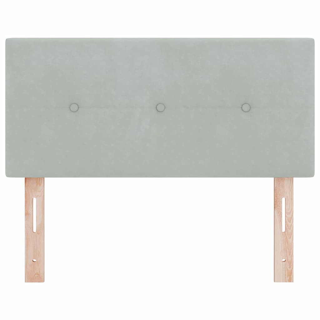 Testiera Grigio chiaro 100 cm Velluto | homemem39