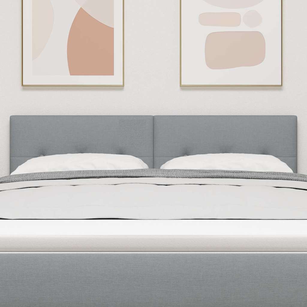 Testiera regolabile in altezza Grigio chiaro 144 cm Tessuto | homemem39