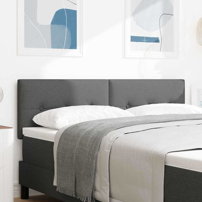 Testiera regolabile in altezza Grigio scuro 144 cm Tessuto | homemem39