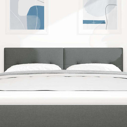 Testiera regolabile in altezza Grigio scuro 144 cm Tessuto | homemem39
