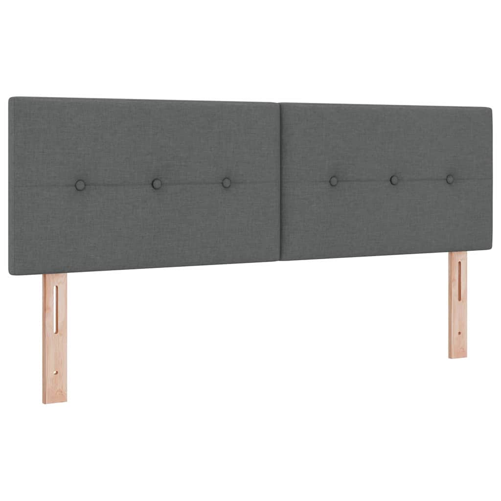 Testiera regolabile in altezza Grigio scuro 144 cm Tessuto | homemem39
