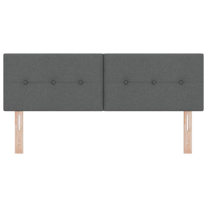 Testiera regolabile in altezza Grigio scuro 144 cm Tessuto | homemem39