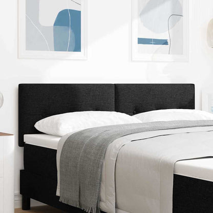 Testiera regolabile in altezza con testiera Nero 144 cm Tessuto