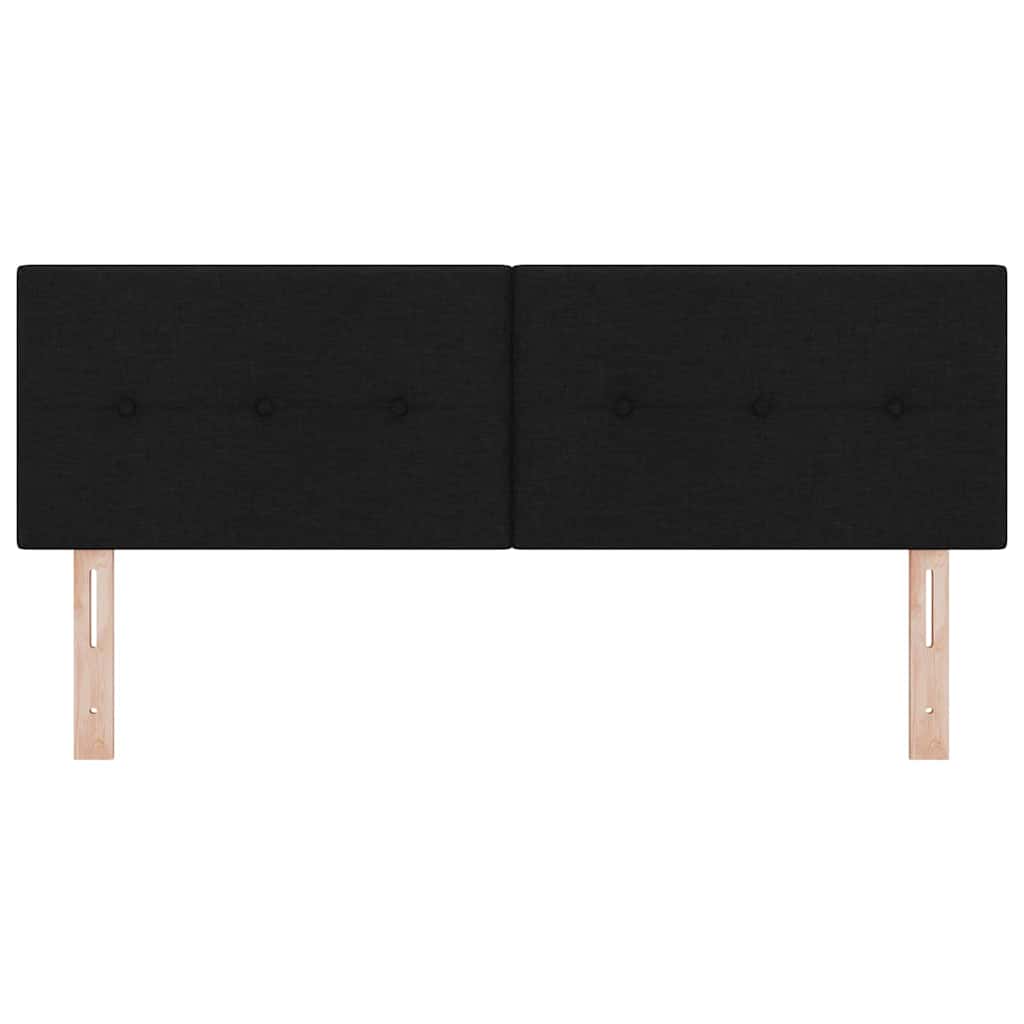 Testiera regolabile in altezza con testiera Nero 144 cm Tessuto