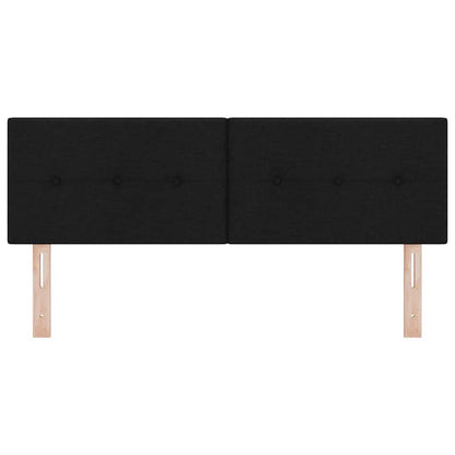 Testiera regolabile in altezza con testiera Nero 144 cm Tessuto