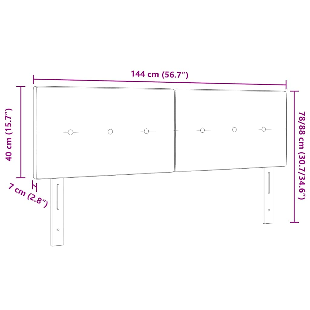 Testiera regolabile in altezza con testiera Nero 144 cm Tessuto