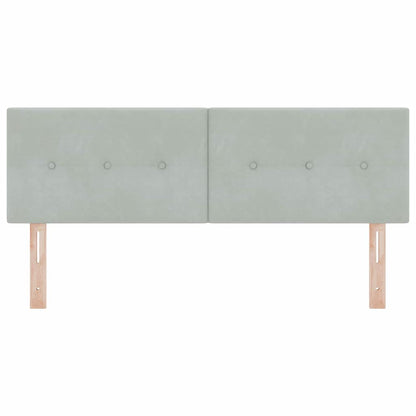 Testiera con testiera Grigio chiaro 160 cm Velluto