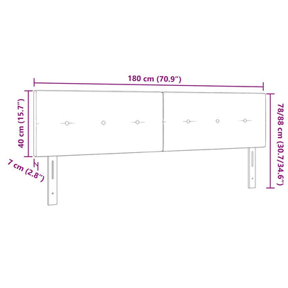 Testiera con testiera Nero 180 cm Velluto