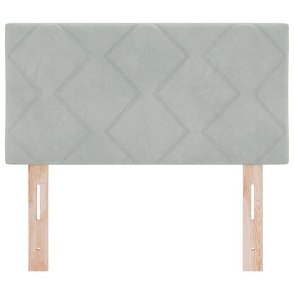 Testiera con testiera Grigio chiaro 80 cm Velluto