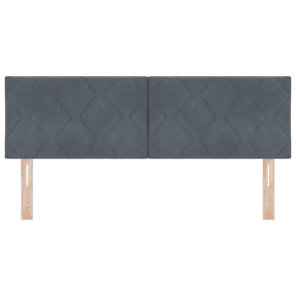 Testiera con testiera Grigio scuro 144 cm Velluto