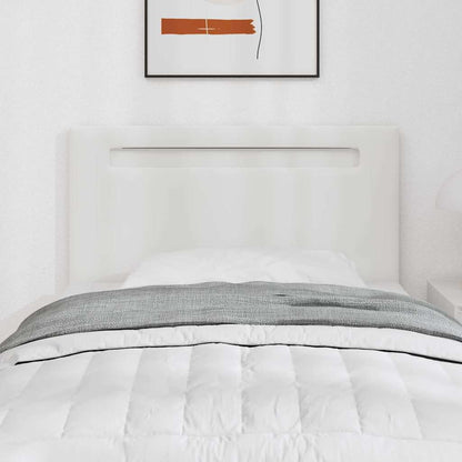 Testiera con luci a strisce a LED con testiera Bianco 90 cm PVC