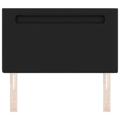 Testiera con luci a strisce a LED con testiera Nero 100 cm PVC