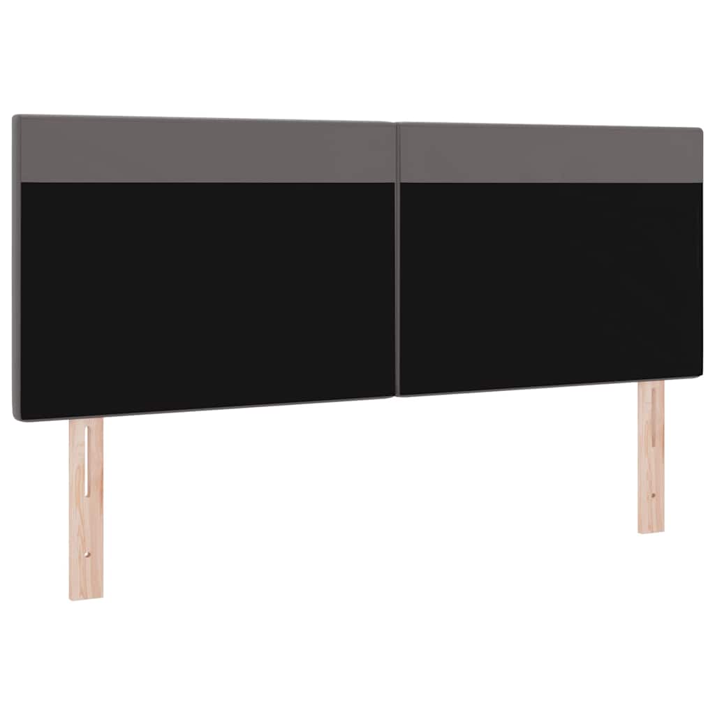 Testiera con luci a strisce a LED Grigio 144 cm PVC