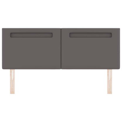 Testiera con luci a strisce a LED Grigio 144 cm PVC