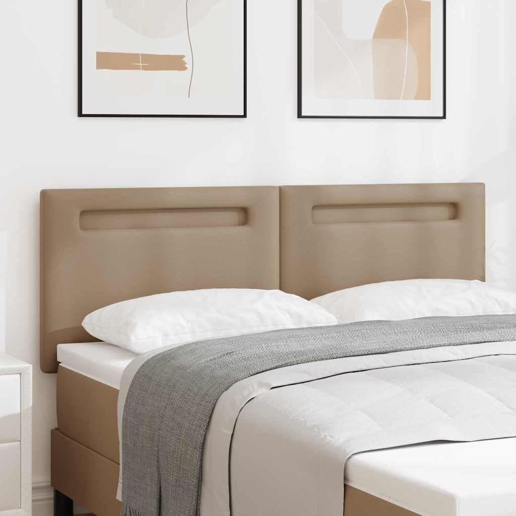 Testiera con luci a strisce a LED Cappuccino 144 cm PVC