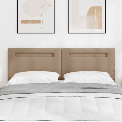 Testiera con luci a strisce a LED Cappuccino 144 cm PVC