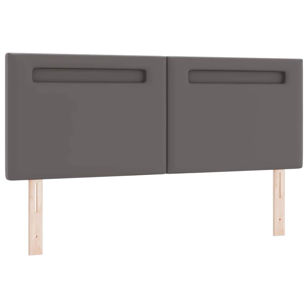 Testiera con luci a strisce a LED Grigio 160 cm PVC