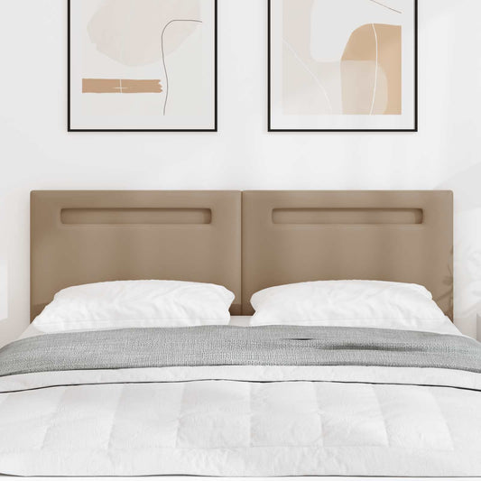 Testiera LED Cappuccino 160 cm Pelle Sintetica | homemem39