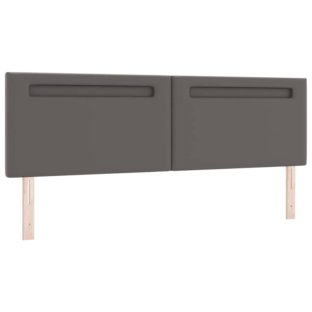 Testiera con luci a strisce a LED Grigio 180 cm PVC