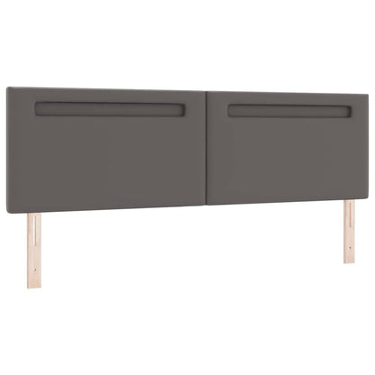 Testiera con luci a strisce a LED Grigio 180 cm PVC