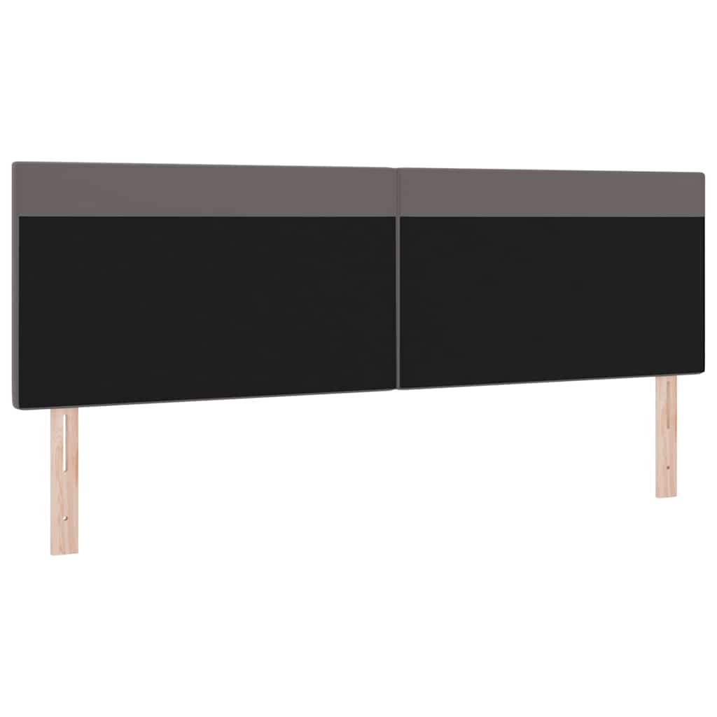 Testiera con luci a strisce a LED Grigio 180 cm PVC