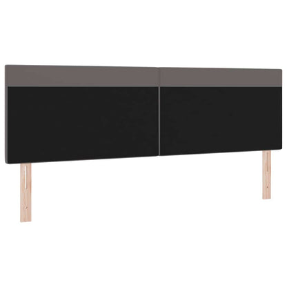 Testiera con luci a strisce a LED Grigio 180 cm PVC