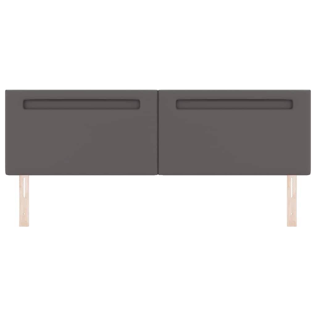 Testiera con luci a strisce a LED Grigio 180 cm PVC