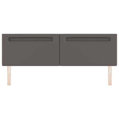 Testiera con luci a strisce a LED Grigio 180 cm PVC