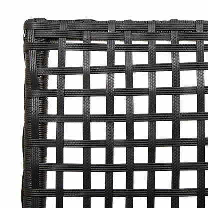 Sedia da Giardino 2 pcs Nero 53 x 60 x 85cm polyrattan - homemem39