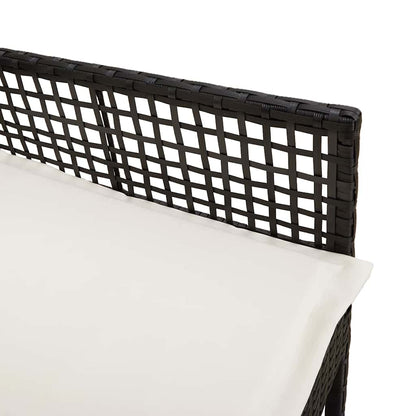 Sedia da Giardino 2 pcs Nero 53 x 60 x 85cm polyrattan - homemem39