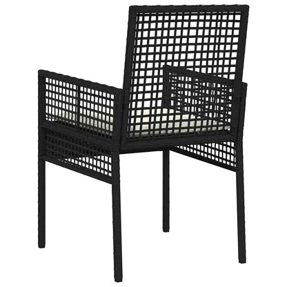 Sedia da Giardino 2 pcs Nero 53 x 60 x 85cm polyrattan - homemem39
