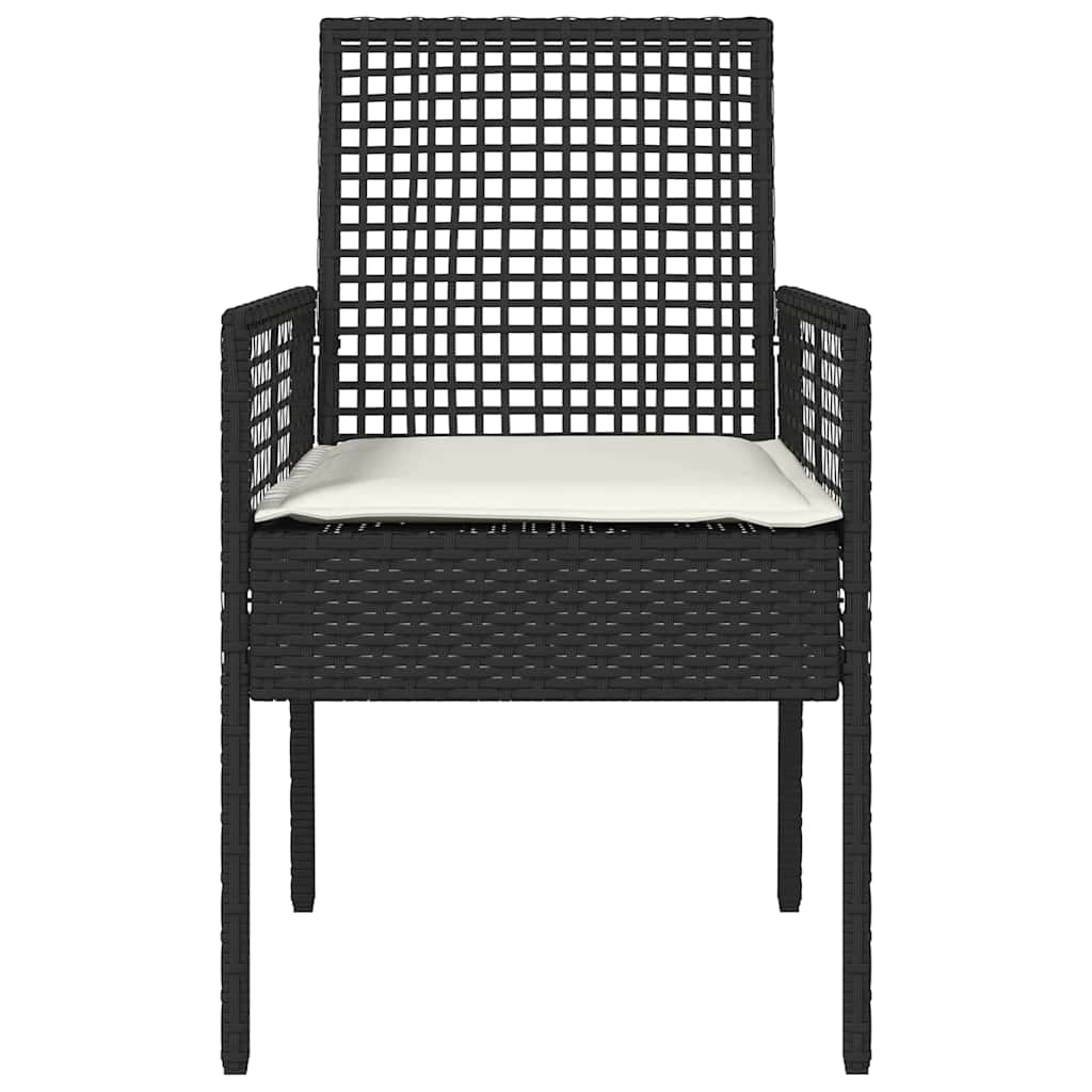 Sedia da Giardino 2 pcs Nero 53 x 60 x 85cm polyrattan - homemem39