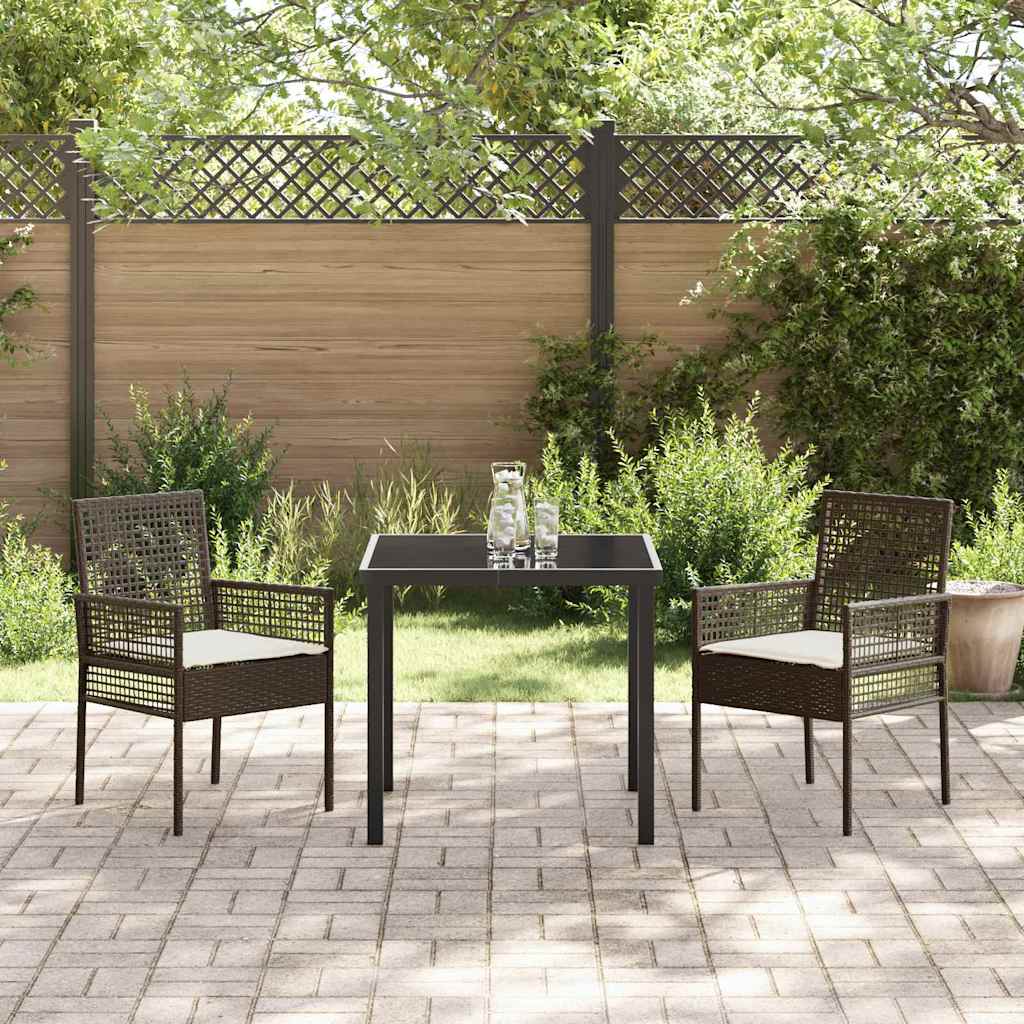 Sedia da Giardino 2 pcs Marrone 53 x 60 x 85cm polyrattan