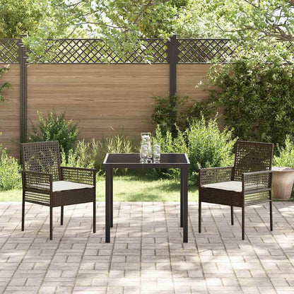 Sedia da Giardino 2 pcs Marrone 53 x 60 x 85cm polyrattan