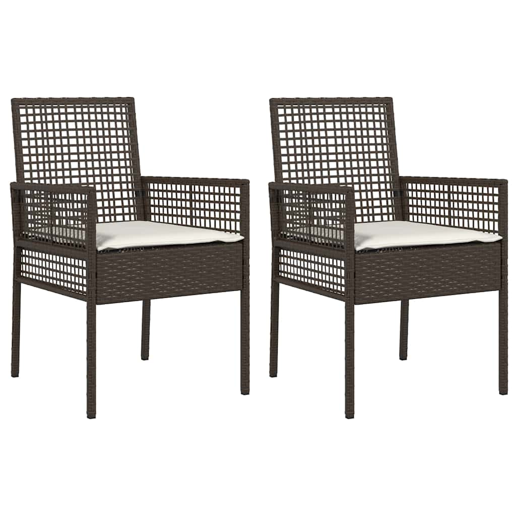 Sedia da Giardino 2 pcs Marrone 53 x 60 x 85cm polyrattan