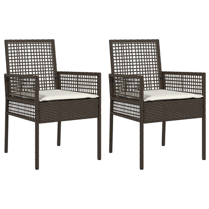 Sedia da Giardino 2 pcs Marrone 53 x 60 x 85cm polyrattan
