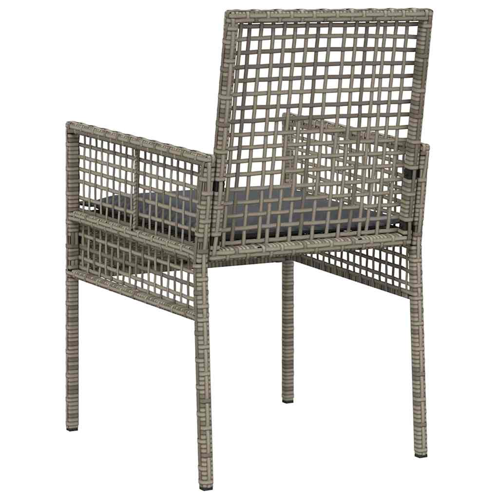 Sedia da Giardino 2 pcs Grigio 53 x 60 x 85cm polyrattan - homemem39