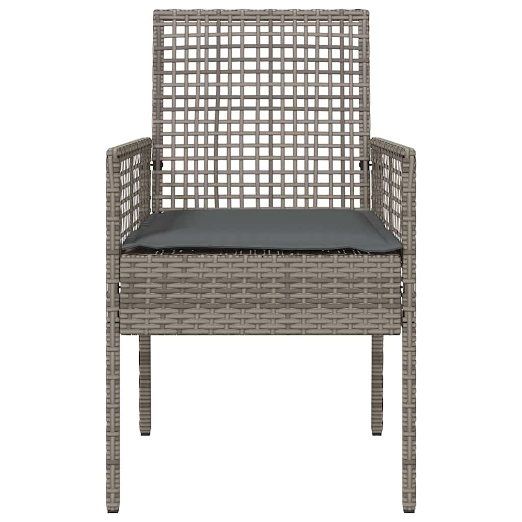 Sedia da Giardino 2 pcs Grigio 53 x 60 x 85cm polyrattan - homemem39