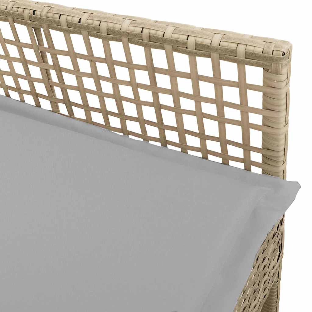 Sedia da Giardino 2 pcs Beige 53 x 60 x 85cm polyrattan