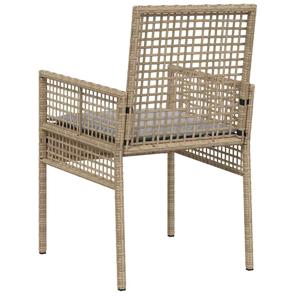 Sedia da Giardino 2 pcs Beige 53 x 60 x 85cm polyrattan