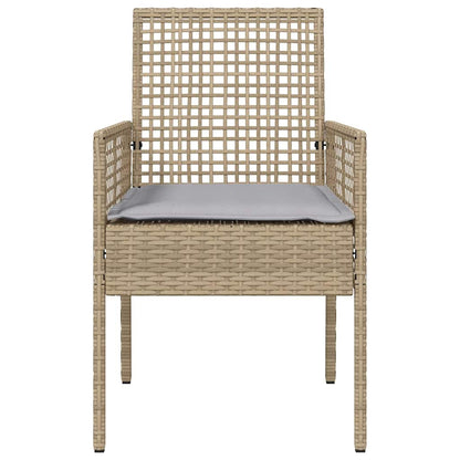 Sedia da Giardino 2 pcs Beige 53 x 60 x 85cm polyrattan