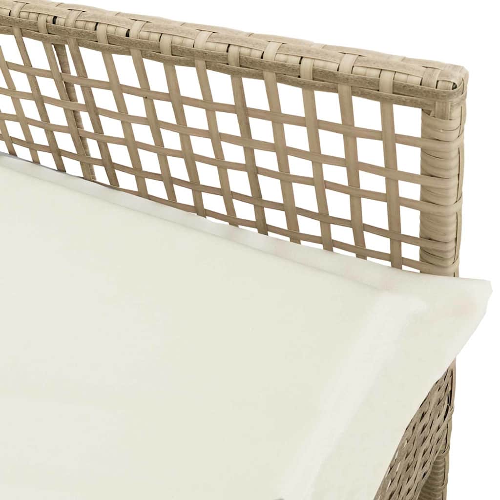 Sedia da Giardino 2 pcs Beige 53 x 60 x 85cm polyrattan
