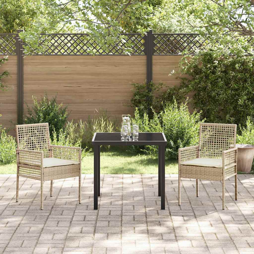 Sedia da Giardino 2 pcs Beige 53 x 60 x 85cm polyrattan