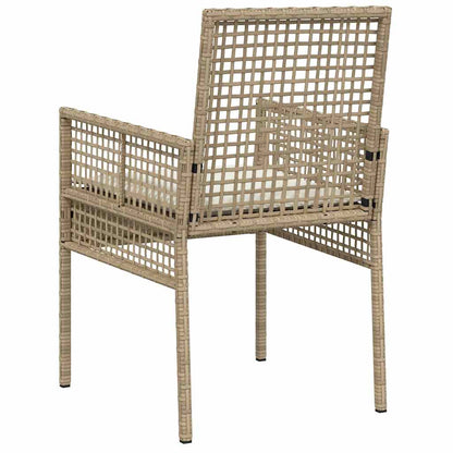 Sedia da Giardino 2 pcs Beige 53 x 60 x 85cm polyrattan